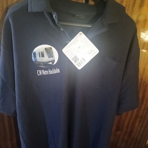 Mascot C30 Metro Stockholm men's polo shirt new, size L, gray and blue