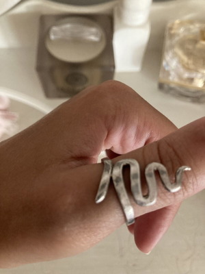Vintage silver ring handmade with hammered texture