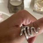 Vintage silver ring handmade with hammered texture