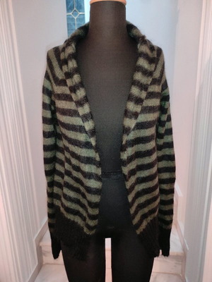 Max&Co cardigan like new, large, black and green mohair