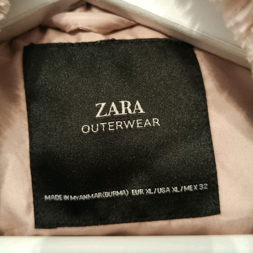 Zara women's puffer jacket like new, pink, size XL