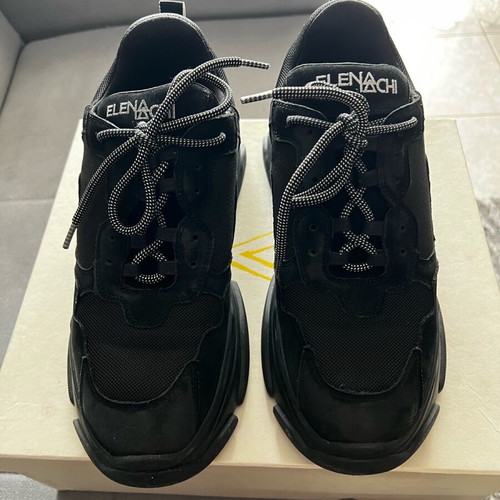 Elena Iachi black platform sneakers like new, size 39