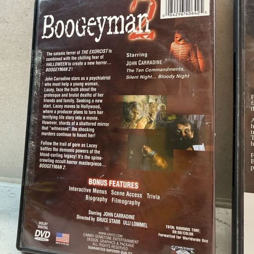 Boogeyman 2 and 3 DVD set like new, no subtitles