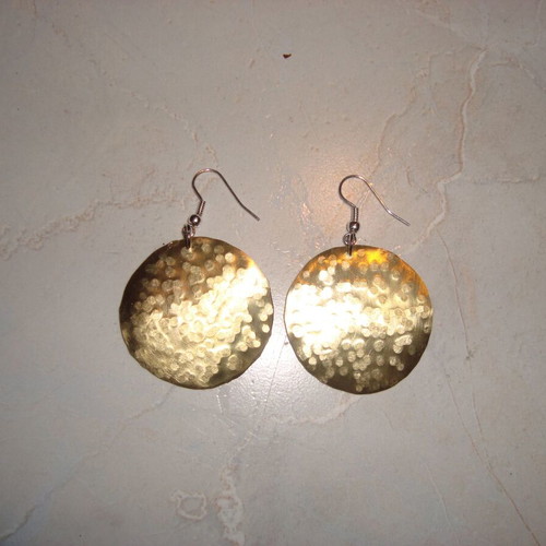 Hammered handmade earrings new unique