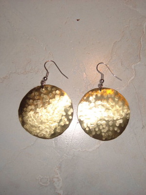 Hammered handmade earrings new unique