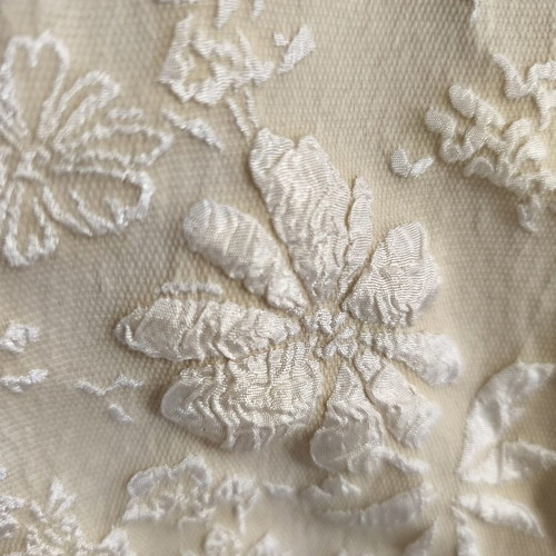 High-Waisted Floral Embossed Shorts new, beige, XXL