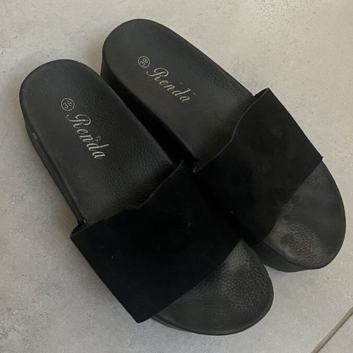 Platform slippers black size 39 used