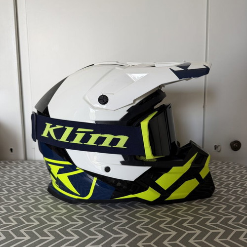 Klim Off-Road Koroyd F5 Vivid Blue Helmet Medium 56-57 with Klim Edge Goggle