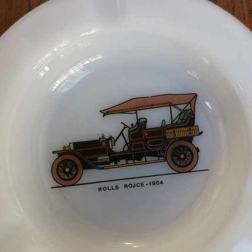 Opaline Rolls Royce Advertising Ashtray used