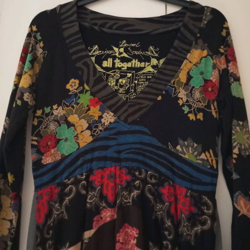 Desigual dress used with beautiful prints, size S