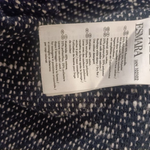 Esmara women's blouse with 3/4 sleeve, like new, white and gray