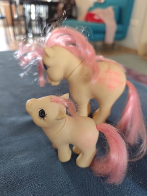 Pony used toys, 2 pieces small and large