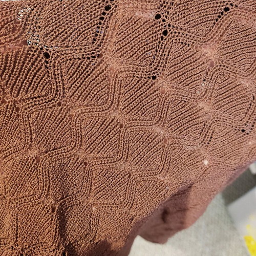 Orsay embroidered blouse brown, like new, size M