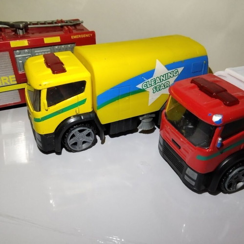 Teamsterz Street Kingz 1:43 HTI toy cars set, Fire Emergency, Fuel, Cleaning Star
