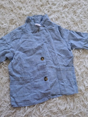 Baby linen jacket blue like new for 6 months