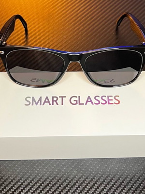 Smart γυαλιά ηλίου καινούργια με Bluetooth και touch control, μαύρα