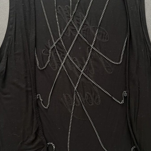 Top with chains like new, black, size M