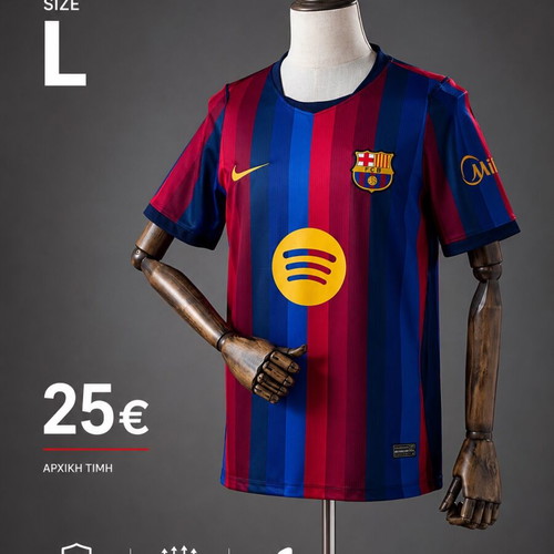 Barcelona Home Jersey 26-27 Large New Official Replica