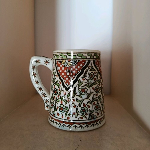 Kioutacheia style mug handmade, like new, height 11.5 cm
