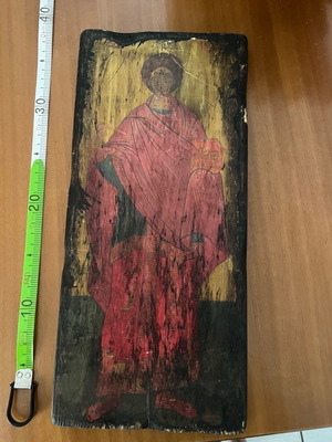Εικόνα Αγίου Παύλου μεταχειρισμένη, ξύλο και χαρτί σε ξύλο