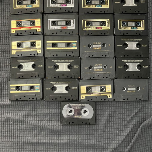 Maxell Epitaxial XL II audio cassettes used, pack of 21