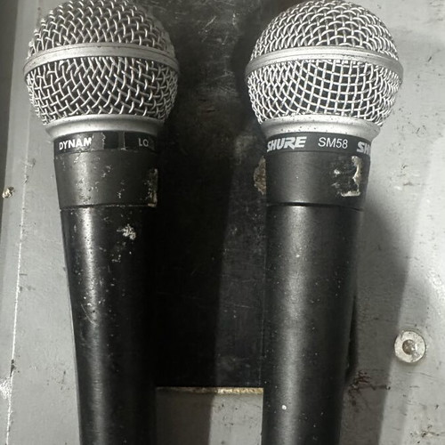 Shure SM58 microphones used, pack of 2