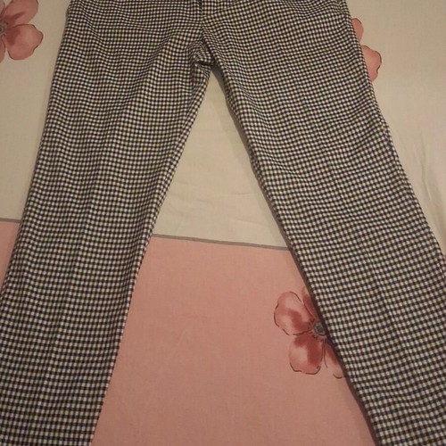 Zara Man Checked Pants size 42 new, black and white