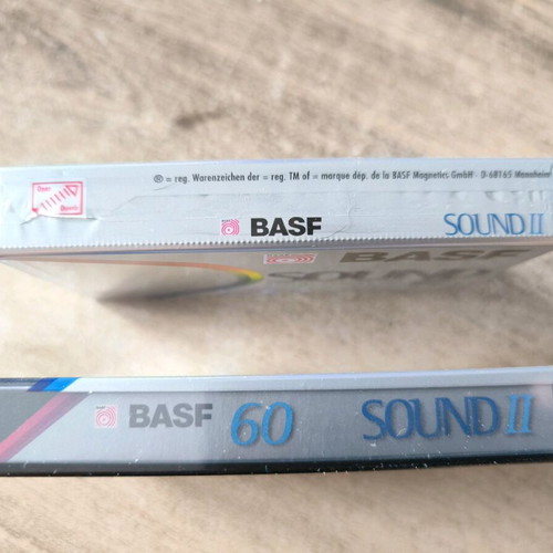 BASF sound tapes Chrome Position 60 minutes new, sealed, pack of 2