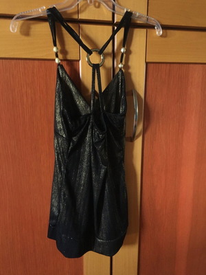 Y2K vintage blouse used, lurex, size M