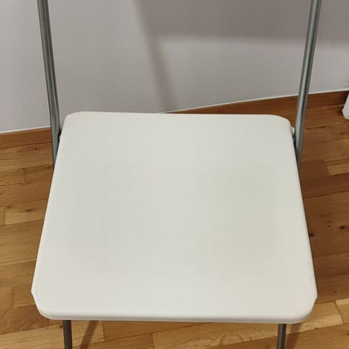 IKEA Jeff folding chairs set of two, like new, white plastic seat