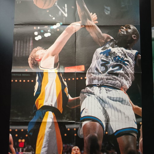 Shaquille O Neal Karl Malone double giant poster used