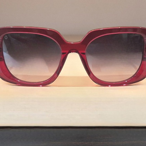 Faos Rhodes sunglasses new, burgundy acetate