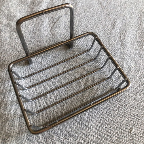 Bathroom soap dish heavy metal inox unused for hanger