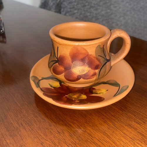 Clay coffee cups like new, set of two