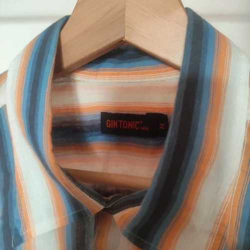 Gin Tonic men's summer shirt size M like new, cotton and nylon