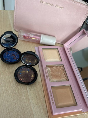 Glow and Bronze παλέτα σαν καινούργια με λιπ γκλος MUA και τσαντάκι
