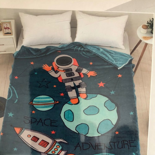 Children's fleece blanket new with space design for boys