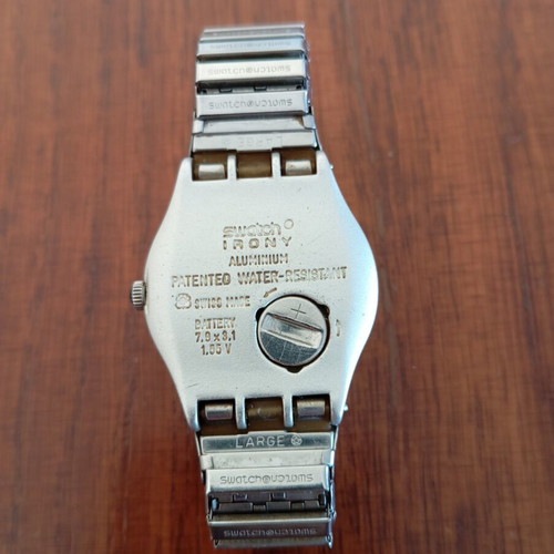 Swatch Irony watch used, metal bracelet, silver color