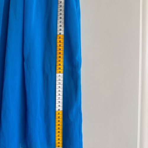 Ysatis blue dress with straps and floral decorations like new, size 3