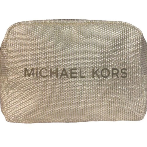 Michael Kors gold fabric handbag new, hand-held