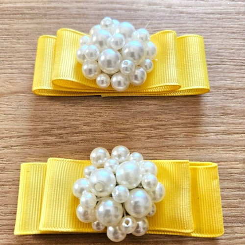 Decorations for Sandals and Bags new with pearls, set of 2 pieces
