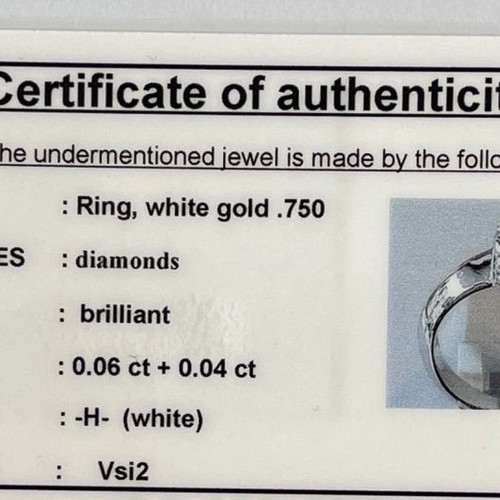 Diamond Solitaire Ring 18K White Gold like new, 0.06ct center