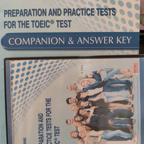Preparation and Practice Tests for the TOEIC Test book with CD, very good condition