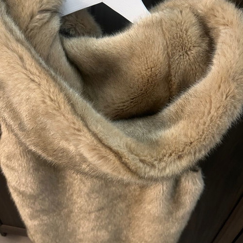 Zara дамски елек от изкуствена кожа като ново, размер S-M, бежов