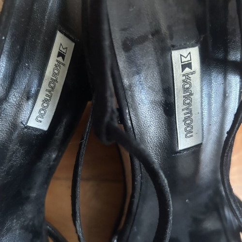 Kalogirou platform sandals used, size 38, black
