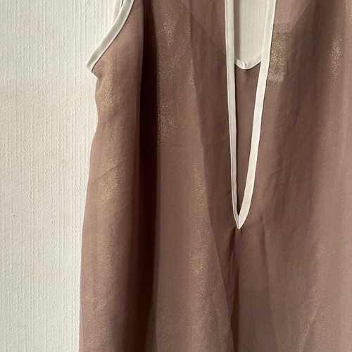 BSB see through top like new, brown and gold, size L