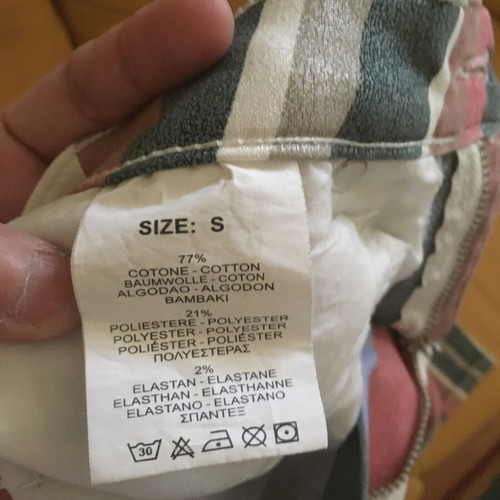 Stretch multicolor pants like new, size S