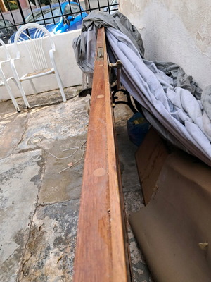 Exterior door used, solid wood with frame