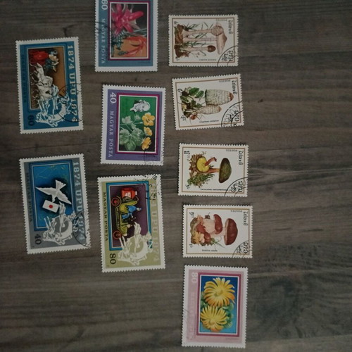 Stamp collection used, various designs