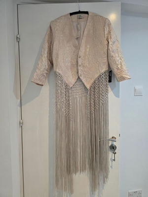 Nidodileda embroidered pink jacket with fringes new with tags